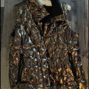 Northface metallic gold vest
